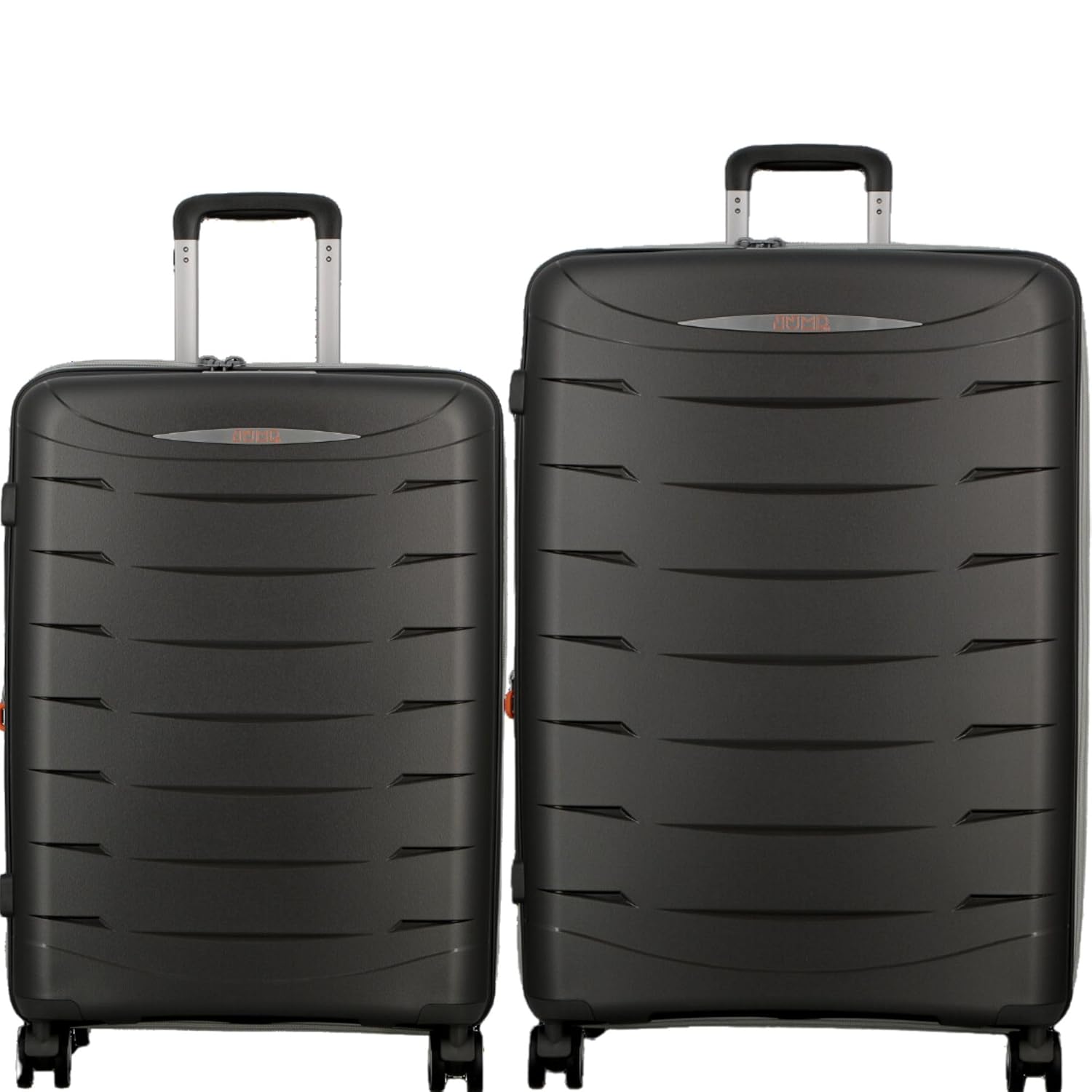 JUMP FURANO 2 Carbon Black-Large & Medium-76, 66cm Expandable Hardsided 8 Wheel Luggage with TSA Lock