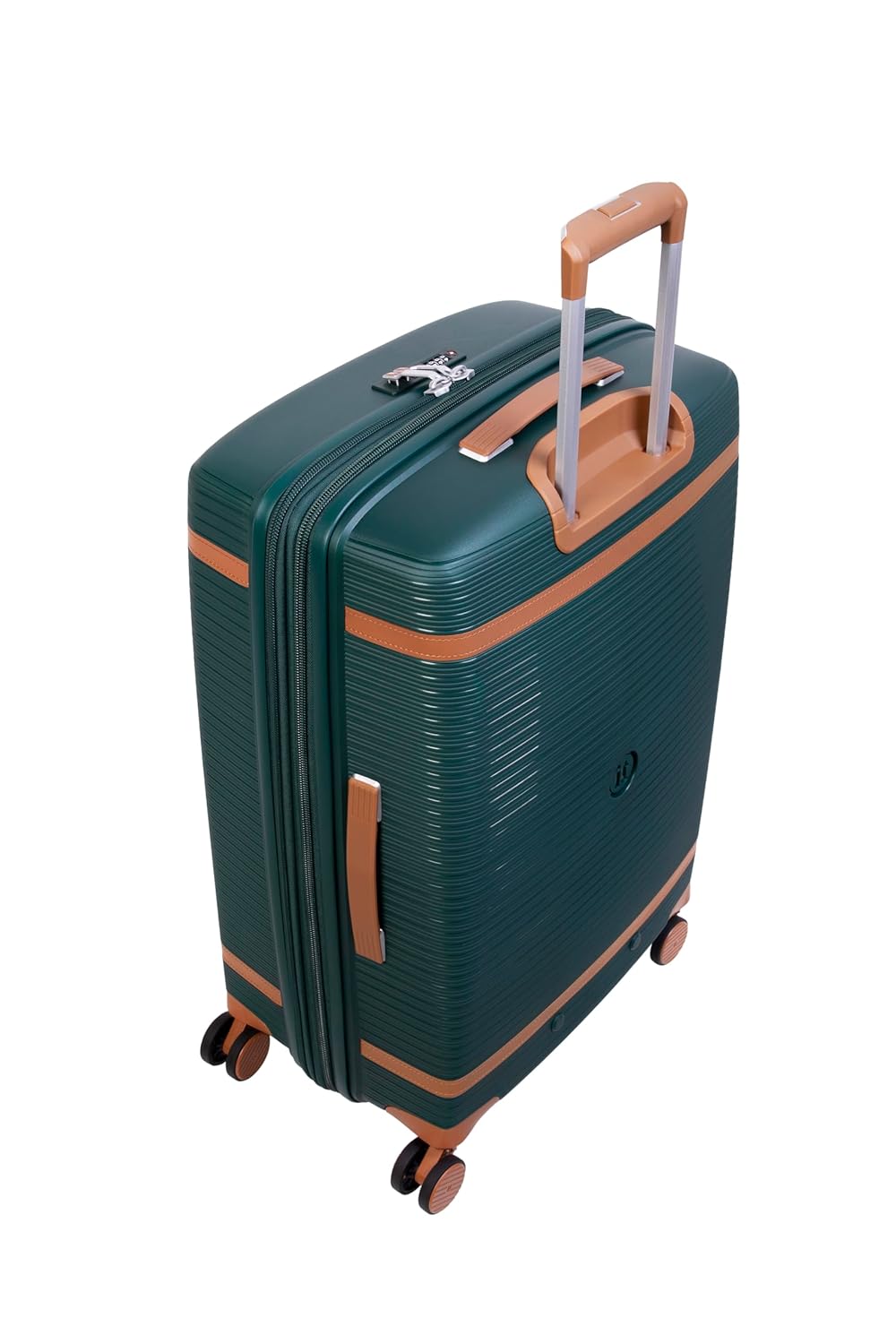 it luggage-Illustrious-Dark Green-24 inches-Medium-Expandable Hard Case Beautiful Interior Check-in Luggage 8 Wheel Trolley Bag