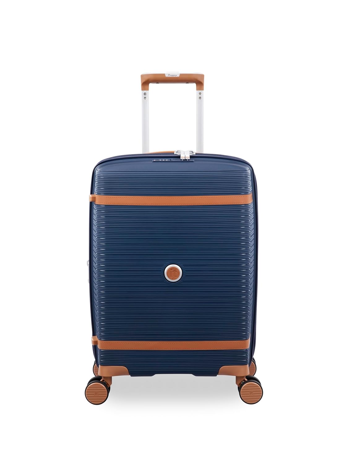 it luggage- Illustrious-Dark Blue-Cabin 20 inches Expandable Hard Case Beautiful Interior Carry-on 8 Wheel Trolley Bag