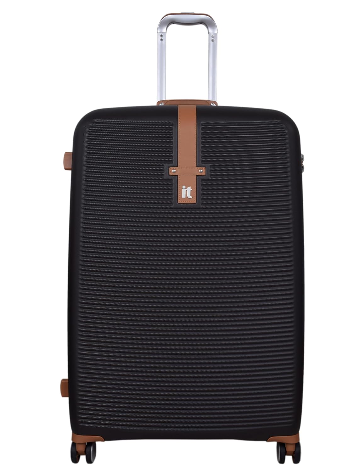 it luggage Shoreside Brown-Large-28 inches Expandable Check-in Luggage with Wet Pouch Inside Hard Case Beautiful Interior 8 Wheel Trolley Bag