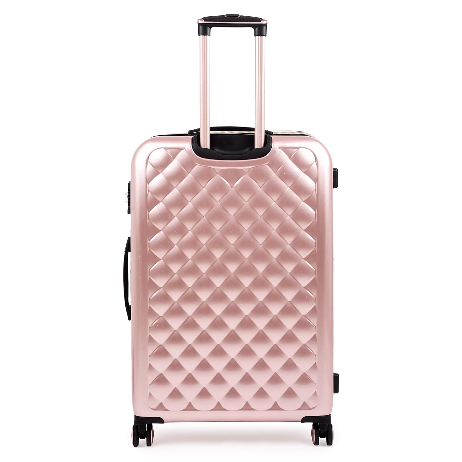 it luggage Fashionista Glossy Rose Gold Set of 2- Medium & Cabin-24 & 20 inches Expandable PC Hardsided with TSA Lock 8 Wheel Trolley Bag