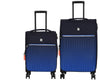 it luggage The Lite Set- Blue- of 2- Large & Cabin-28 & 20 inches Expandable Softsided with TSA Lock 8 Wheel Trolley Bag