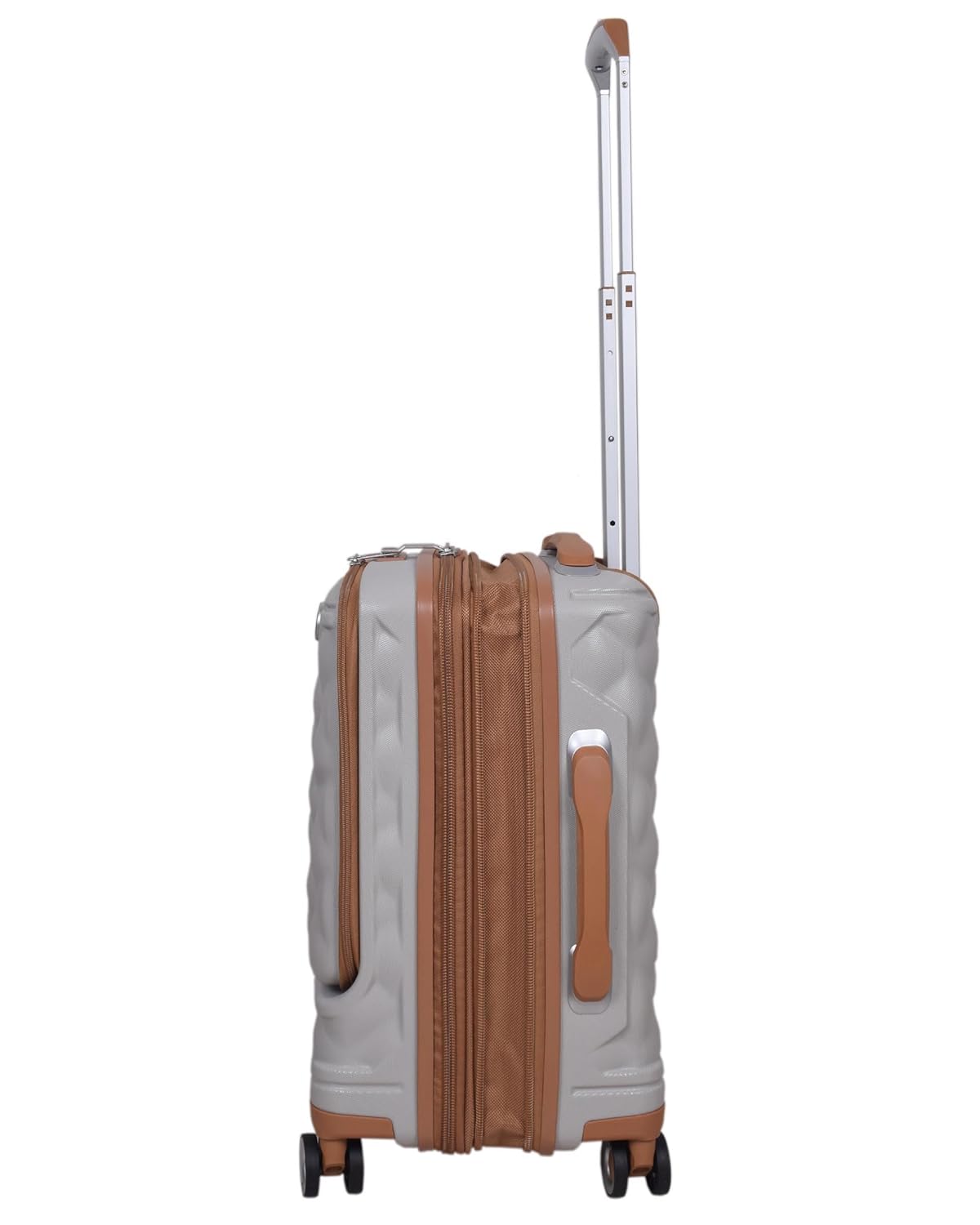 it luggage- Indulging-Light Grey-Cabin-20 inches-with Padded Laptop Section in The Front Expandable Hard Case Beautiful Interior Carry-on Luggage 8 Wheel Trolley Bag