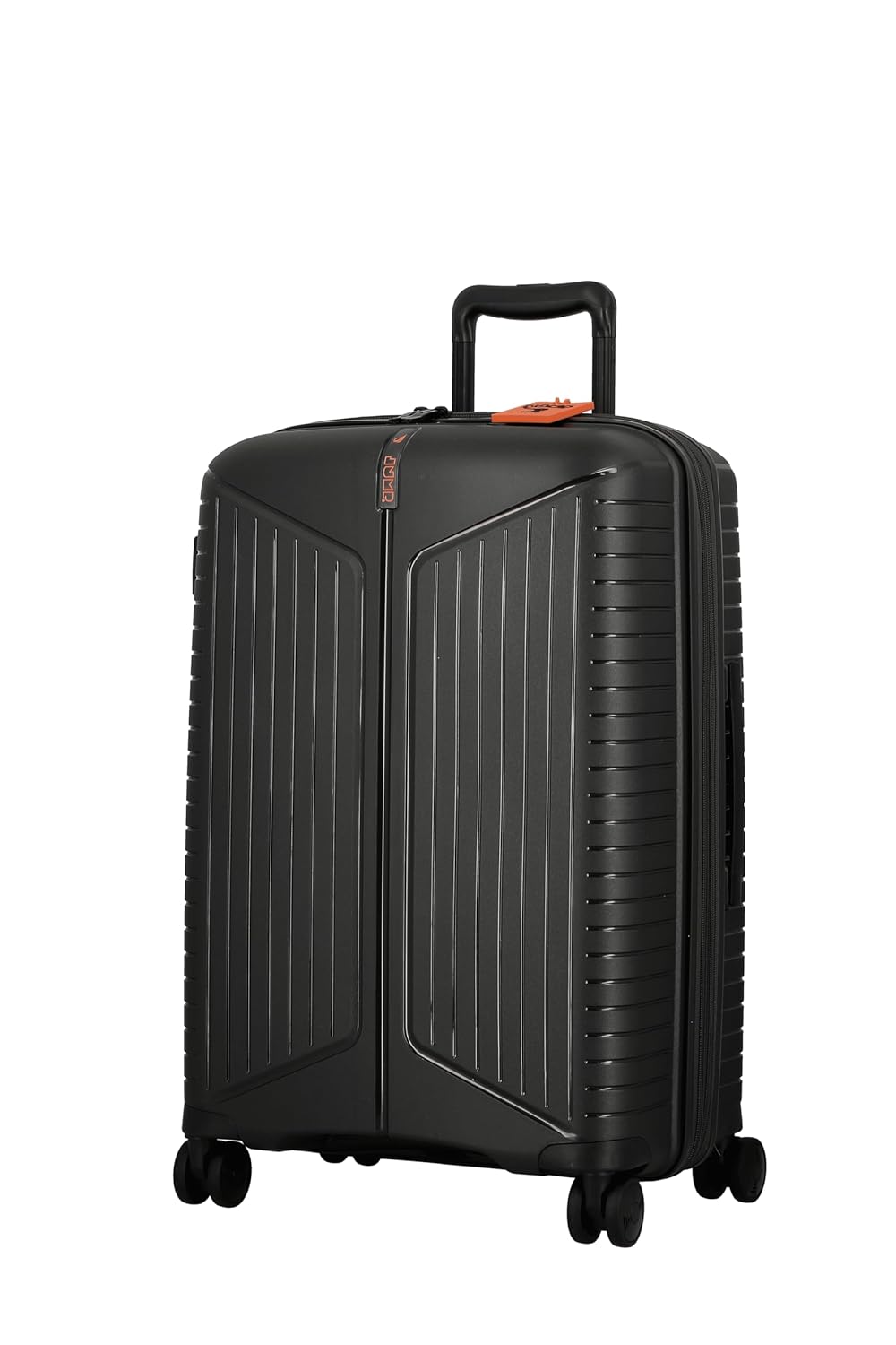 JUMP EVAE EV24 Dark Grey- Set of 2-Medium & Cabin-66,55cm Expandable Hardsided 8 Wheel Luggage with TSA Lock, Shoe Pouch, Wet Pouch, Laundry Bag and Silicone Name tag