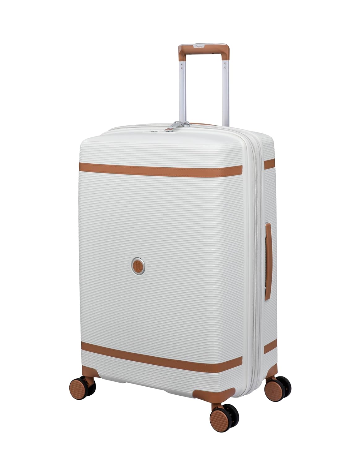 it luggage-Illustrious-Greyish White-24 inches-Medium-Expandable Hard Case Beautiful Interior Check-in Luggage 8 Wheel Trolley Bag