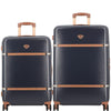 Cassis Riviera-Navy Blue-Set of 2-Large, Medium-77,66 cm Eco Responsible Expandable Hardsided 8 Wheel Luggage with TSA Lock, Anti-Theft Zipper, Name Tag and Luxury Bag Cover