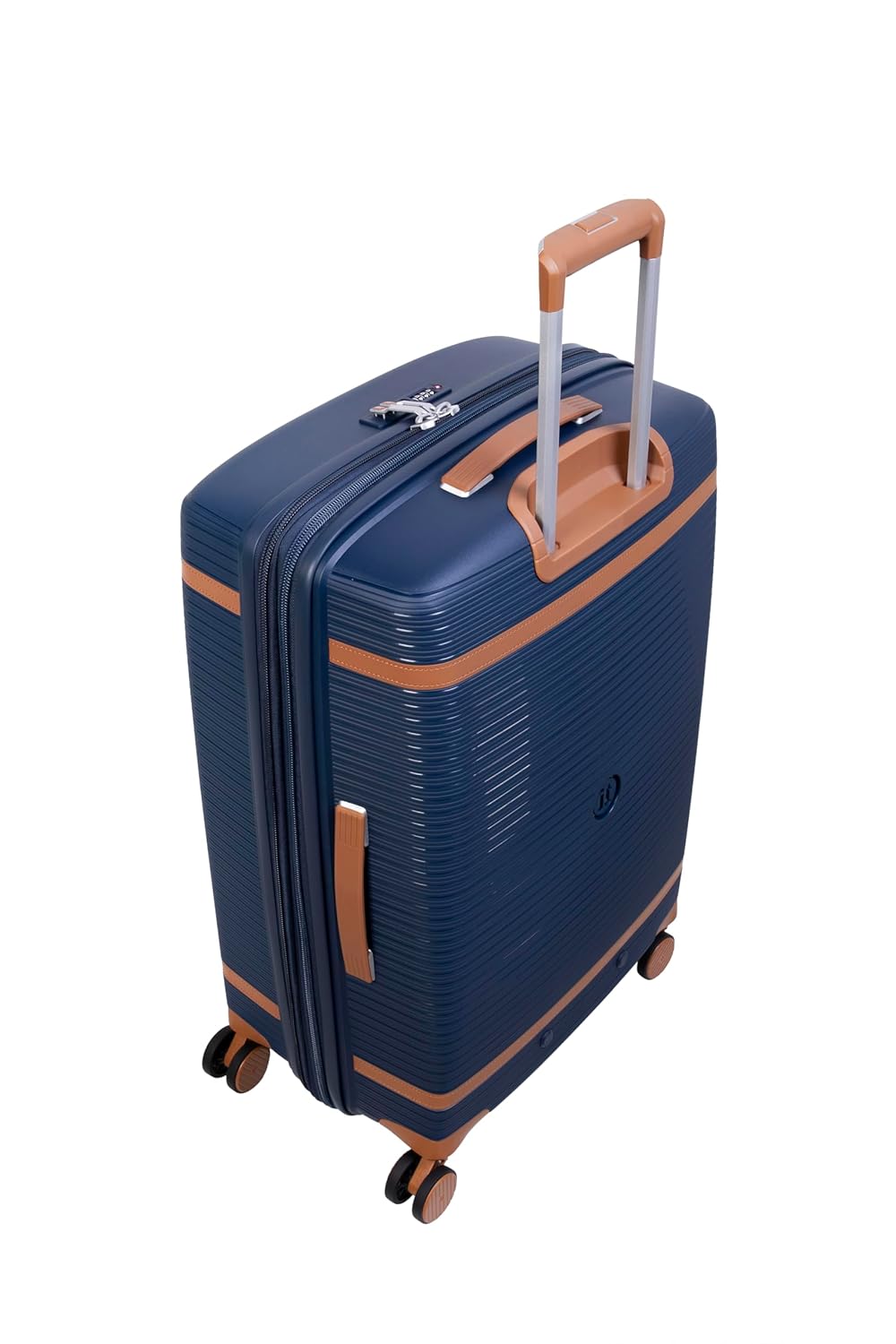 it luggage-Illustrious-Dark Blue-24 inches-Medium-Expandable Hard Case Beautiful Interior Check-in Luggage 8 Wheel Trolley Bag