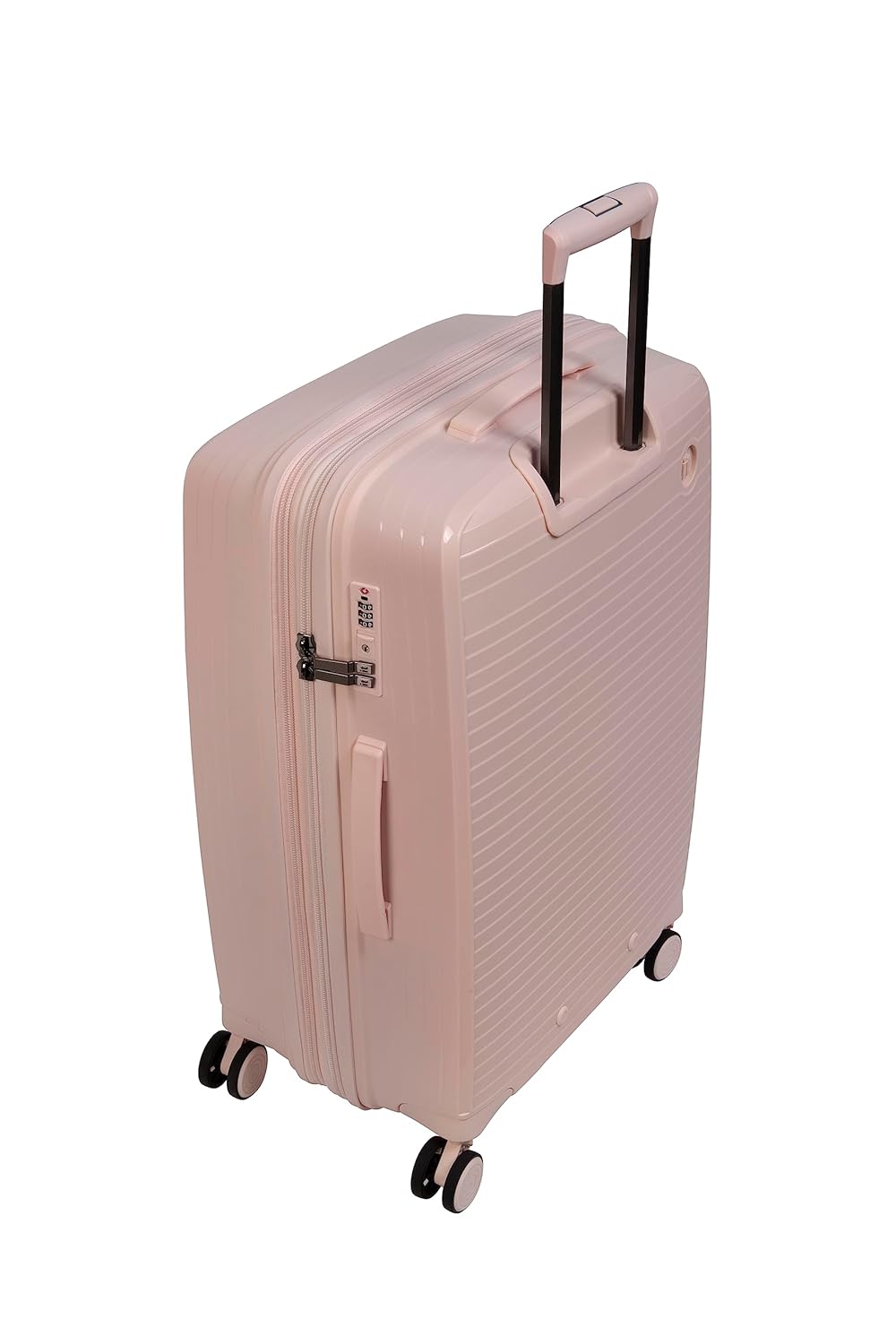 it luggage Spontaneous Soft Pink Large-28 inches Expandable Anti-Theft Zipper Polypropylene Hardsided with TSA Lock 8 Wheel Trolley Bag
