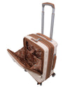 it luggage- Indulging-Cream-Cabin-20 inches-with Padded Laptop Section in The Front Expandable Hard Case Beautiful Interior Carry-on 8 Wheel Trolley Bag