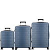 JUMP ESCO-Blue-Set of 3-Large, Medium & Cabin-76,66,55 cm Expandable Hardsided 8 Wheel Luggage with TSA Lock