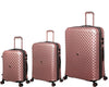 it luggage-Glitzy-Metallic Rose Gold-Set of 3-Large, Medium & Cabin-28,24 & 20 inches Expandable Hard case Beautiful Interior 8 Wheel Trolley Bag with TSA Lock & Wet Pouch Inside