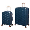 it luggage Certify-Peacock Navy-Set of 2-Large & Medium-28 & 24 inches Expandable PC Hardsided with TSA Lock 8 Wheel Trolley Bag