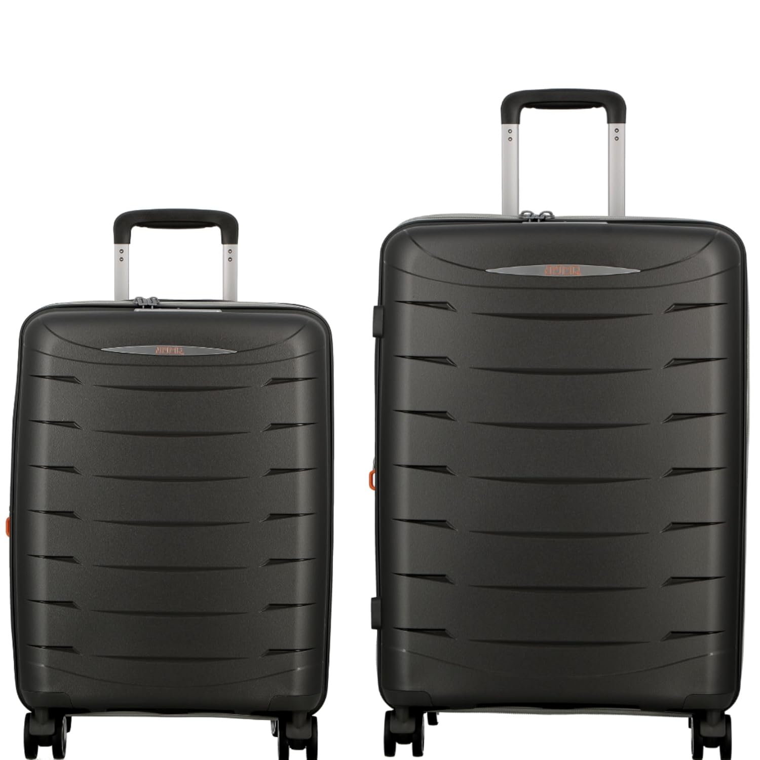 JUMP FURANO 2 Set of 2-Carbon Black-Medium & Cabin-66, 55cm Expandable Hardsided 8 Wheel Luggage with TSA Lock