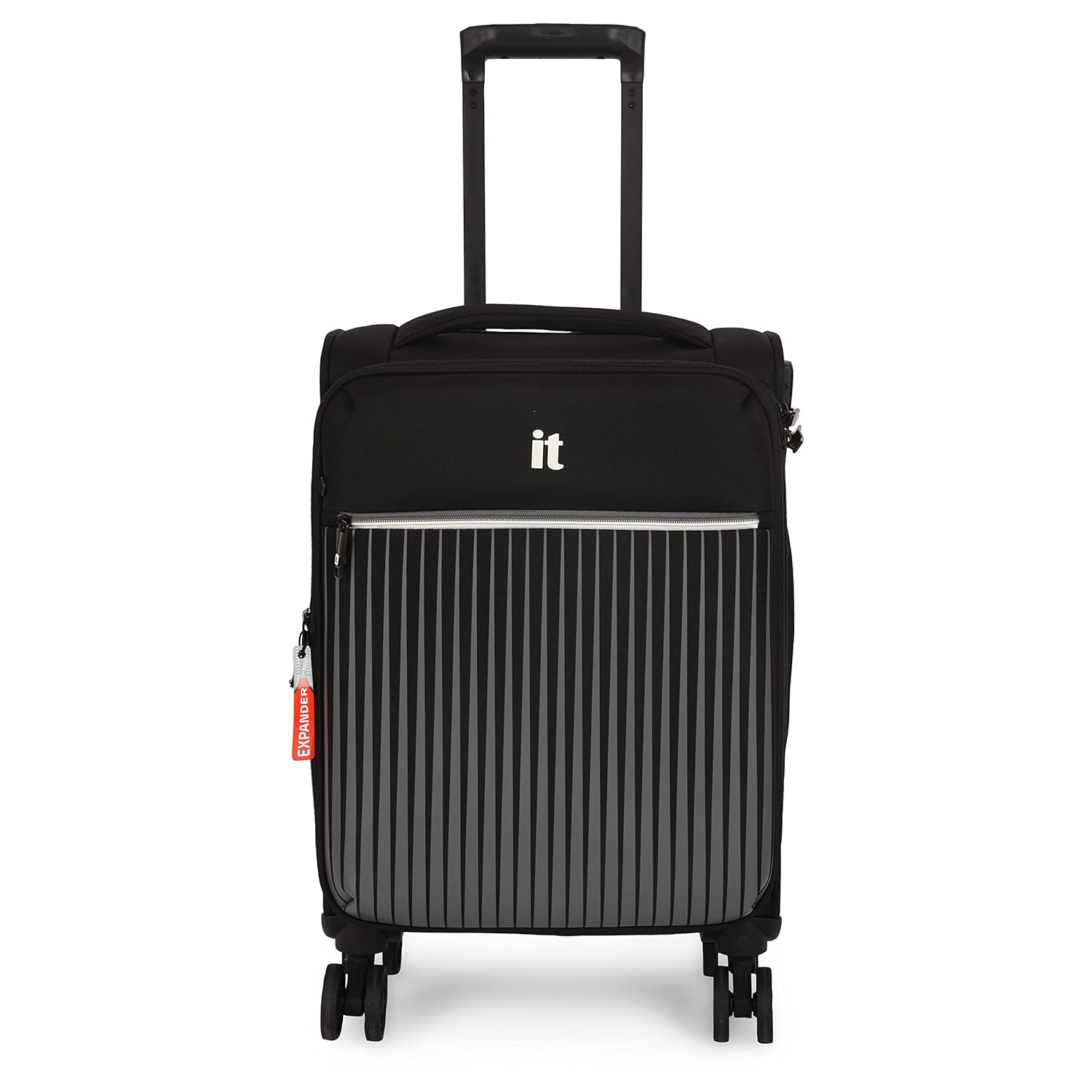 it luggage The Lite- Black -Cabin-20 inches Expandable Softsided with TSA Lock 8 Wheel Trolley Bag