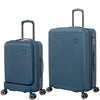 it luggage Rapidity Teal Blue-Set of 2-24 & 20 inches-Cabin with Padded Laptop Section & Medium Expandable Polycarbonate Hard case 8 Wheel Trolley Bag with TSA Lock & Wet Pouch Inside