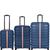it luggage Intertide Blue Set of 3-Large, Medium & Cabin-28, 24 & 20 inches Expandable Polycarbonate Hard Case Carry on & Check-in Luggage TSA Lock 8 Wheel Trolley Bag Water Proof Interior Pocket