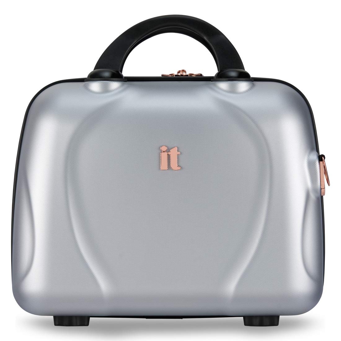 it luggage Vanity Case Sparkle-Silver-13.8 Inches Handbag for Women Hardsided Cosmetic Box Polycarbonate Makeup Box 35 cm