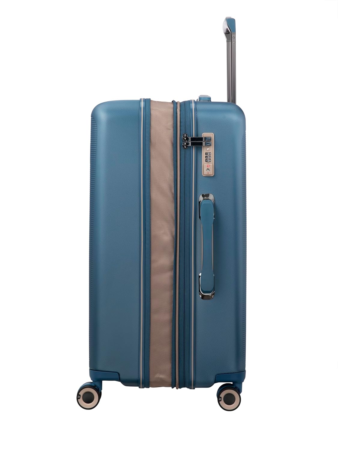 it luggage Rapidity-Teal Blue Set of 3-28,24 & 20 inches-Cabin with Padded Laptop Section, Large & Medium-Expandable Polycarbonate Hard Case 8 Wheel Trolley Bag with TSA Lock & Wet Pouch Inside