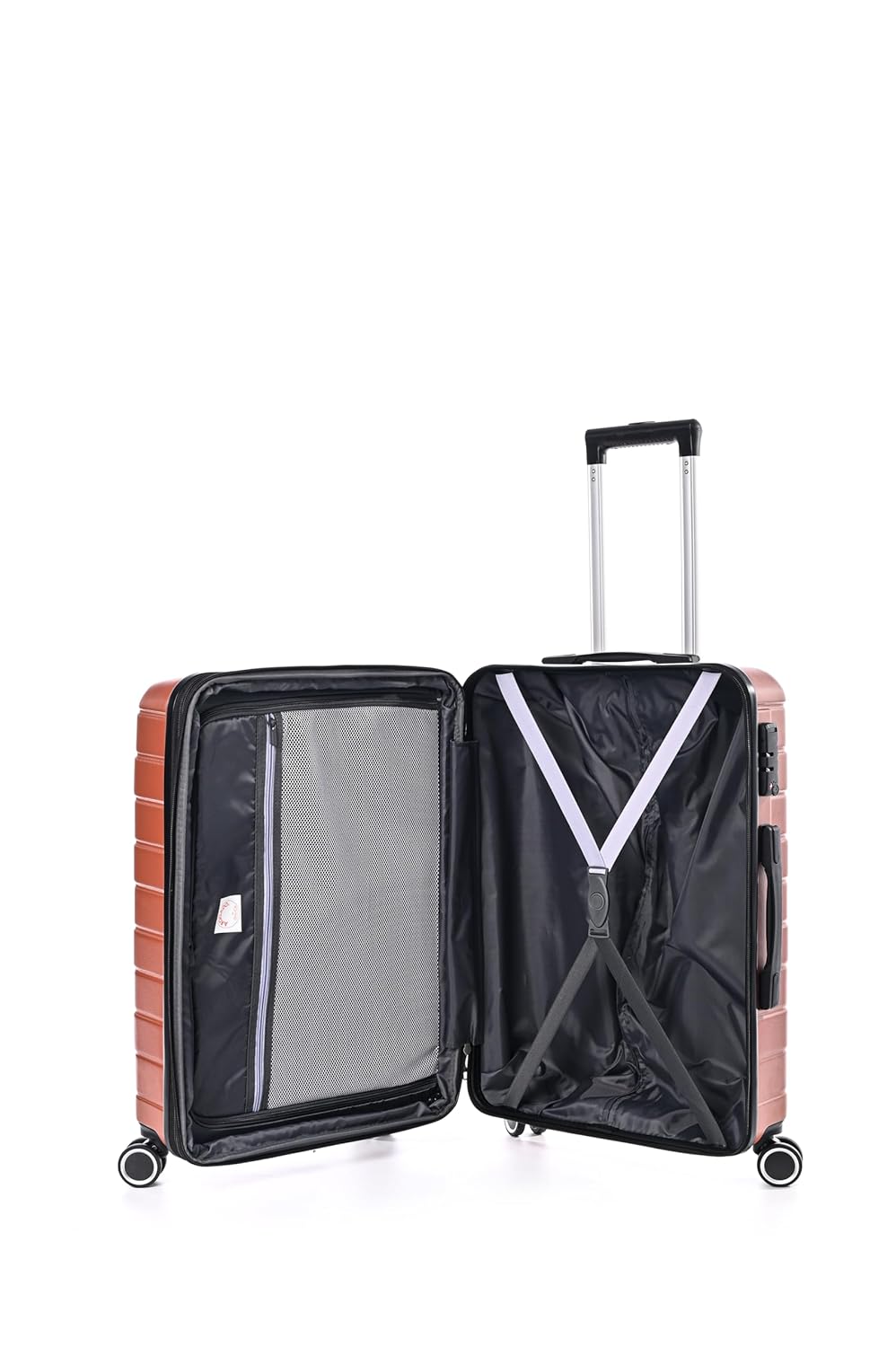 JUMP ESCO-Terracota Set of 2-Large & Medium-76, 66cm Expandable Hardsided 8 Wheel Luggage with TSA Lock