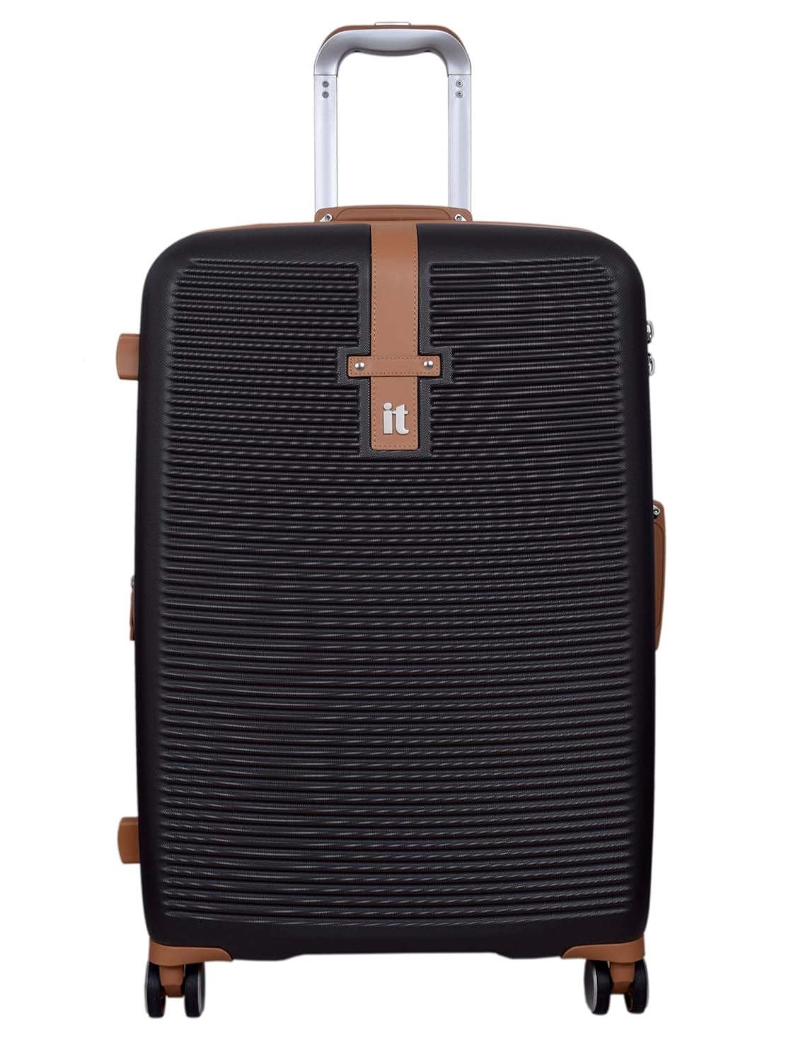 it luggage- Shoreside-Brown-Medium-24 inches Expandable Hard Case Beautiful Interior with Wet Pouch Carry-on 8 Wheel Trolley Bag