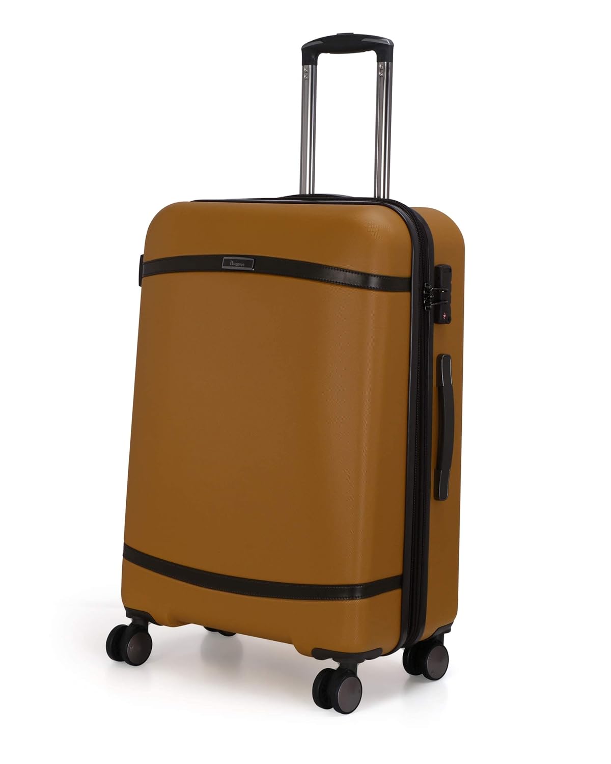 it luggage Quaint Advent Dark Brown with Brown Trimmings -Medium-24 inches Expandable Hardsided Travel Bag with Wet Pouch,TSA Lock and Shoe Pouch 8 Wheel Luggage Trolley-70cm