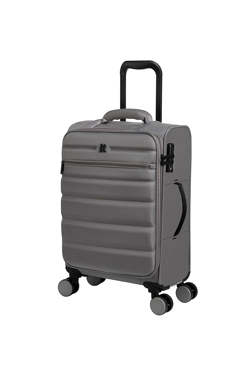 it luggage Census Grey Cabin-55cm Softsided 8 Wheel Trolley Bag Luggage with TSA Lock Carry-on Bag