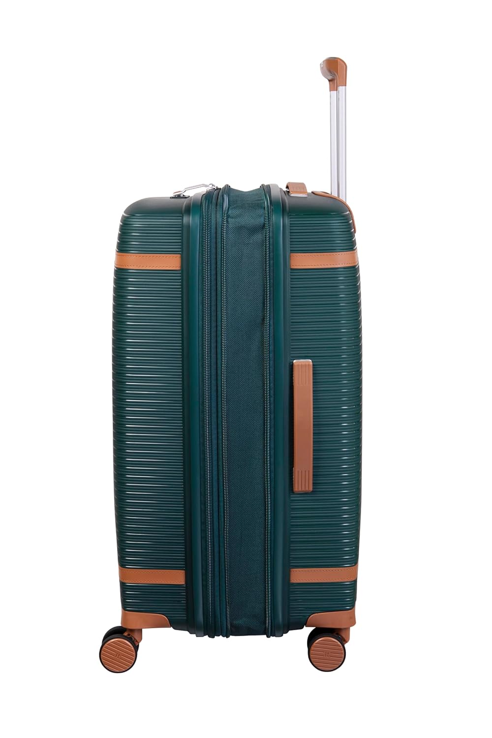 it luggage Illustrious Dark Green-Large-28 inches Expandable Check-in Luggage Hard Case Beautiful Interior 8 Wheel Trolley Bag