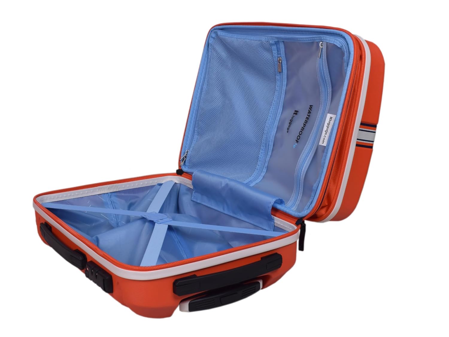 it luggage Intertide Red Set of 2- Medium & Cabin -24 & 20 inches Expandable Polycarbonate Hard Case Check-in & Carry on Luggage TSA Lock 8 Wheel Trolley Bag Water Proof Interior Pocket