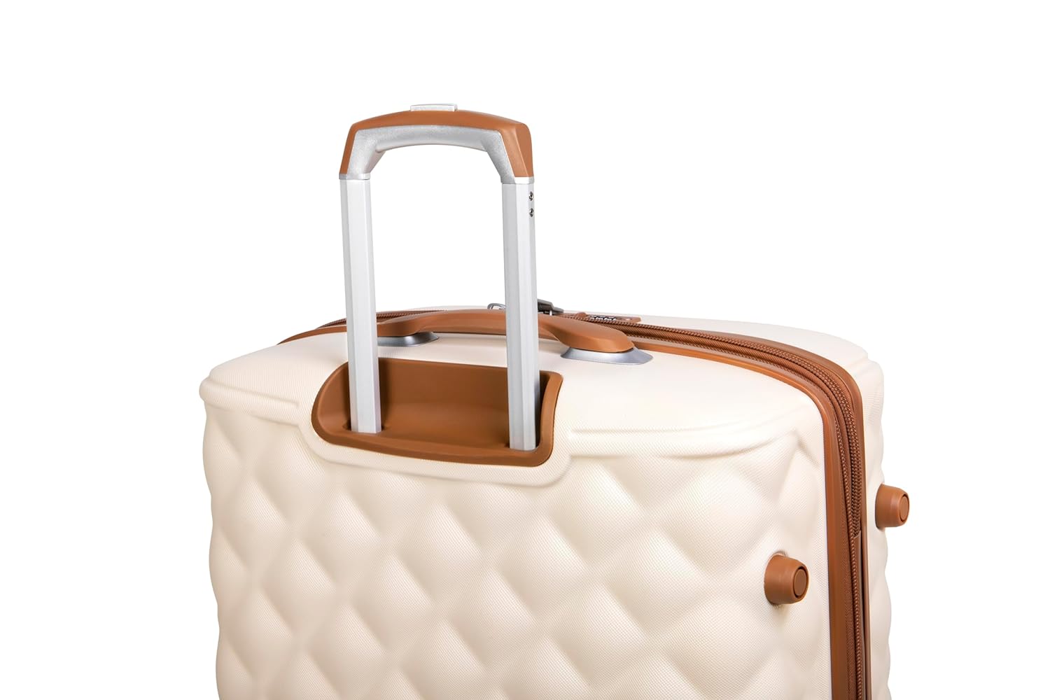 it luggage Indulging Cream-Set of 2-Large & Cabin-28 & 20 inches Expandable Cabin with Padded Laptop Section & Check-in Luggage Hard Case Beautiful Interior 8 Wheel Trolley Bag