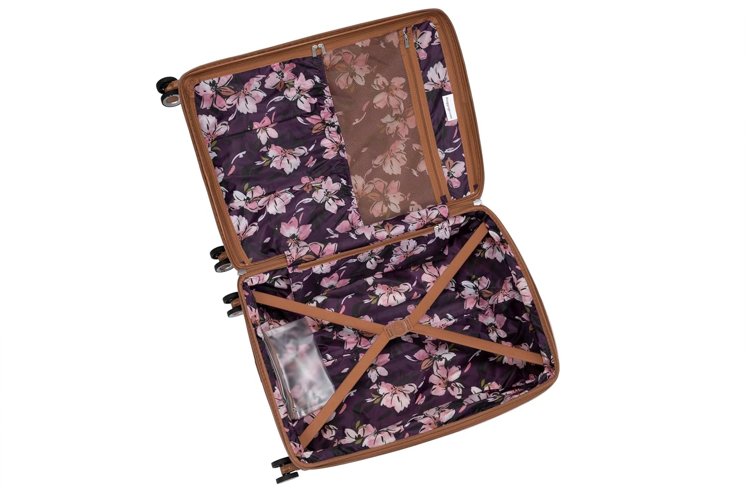 it luggage Indulging Cream-Set of 2-Large & Cabin-28 & 20 inches Expandable Cabin with Padded Laptop Section & Check-in Luggage Hard Case Beautiful Interior 8 Wheel Trolley Bag