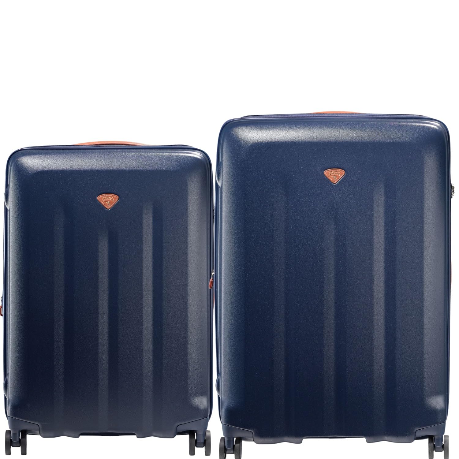 Uppsala Rigid-Navy Blue-Set of 2- Large & Medium -76,69 cm Expandable Hardsided 8 Wheel Luggage with TSA Lock, Anti-Theft Zipper, Name Tag and Luggage Cover