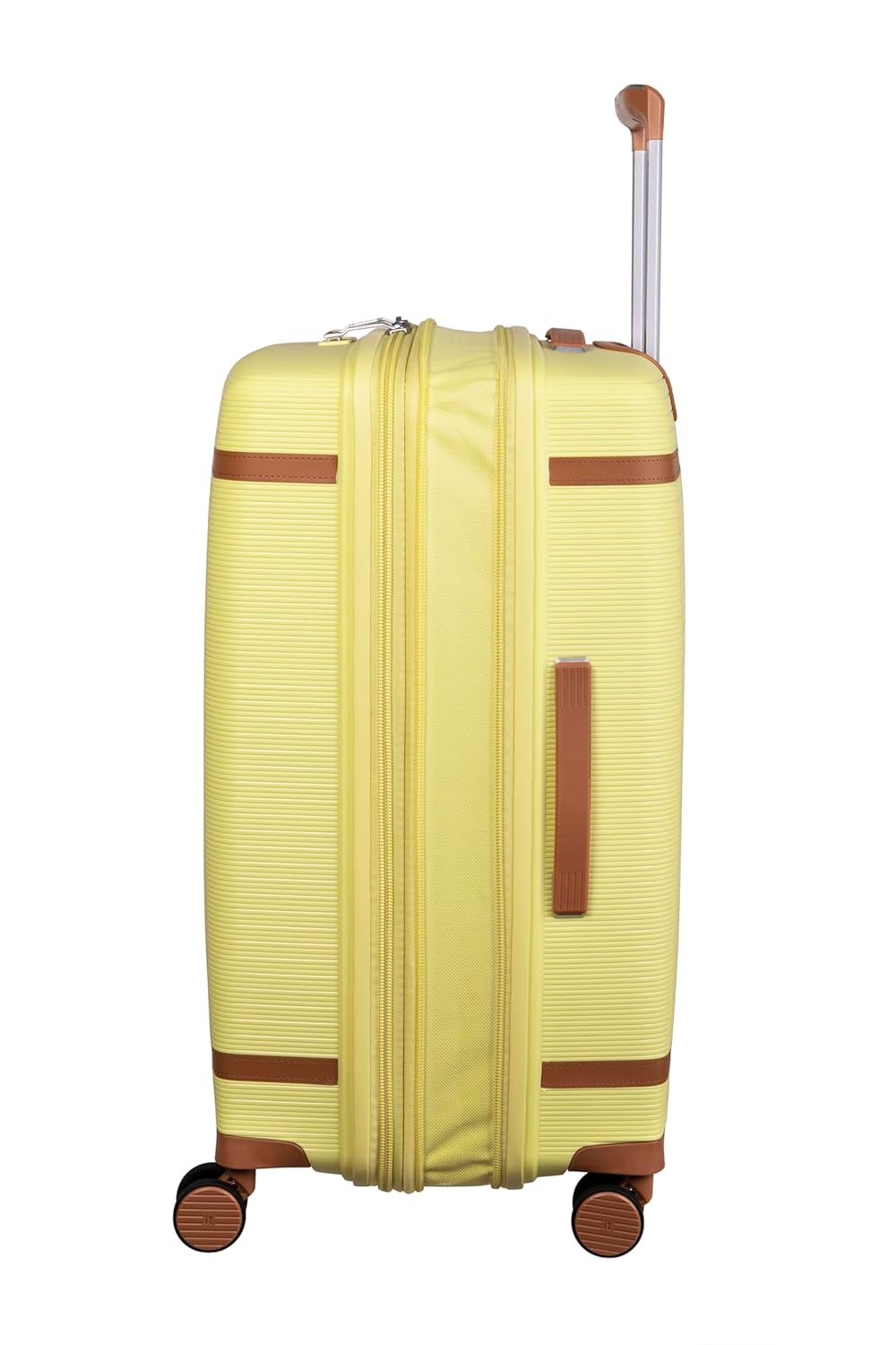 it luggage-Illustrious-Soft Yellow-24 inches-Medium-Expandable Hard Case Beautiful Interior Check-in Luggage 8 Wheel Trolley Bag