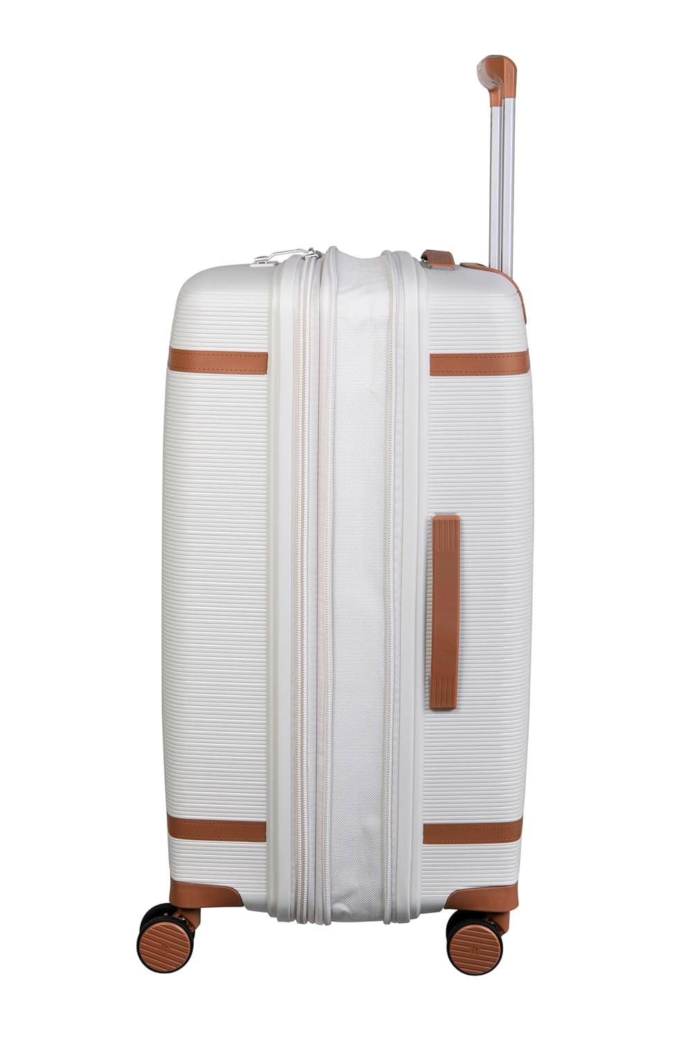 it luggage Illustrious Greyish White-Large-28 inches Expandable Check-in Luggage Hard Case Beautiful Interior 8 Wheel Trolley Bag