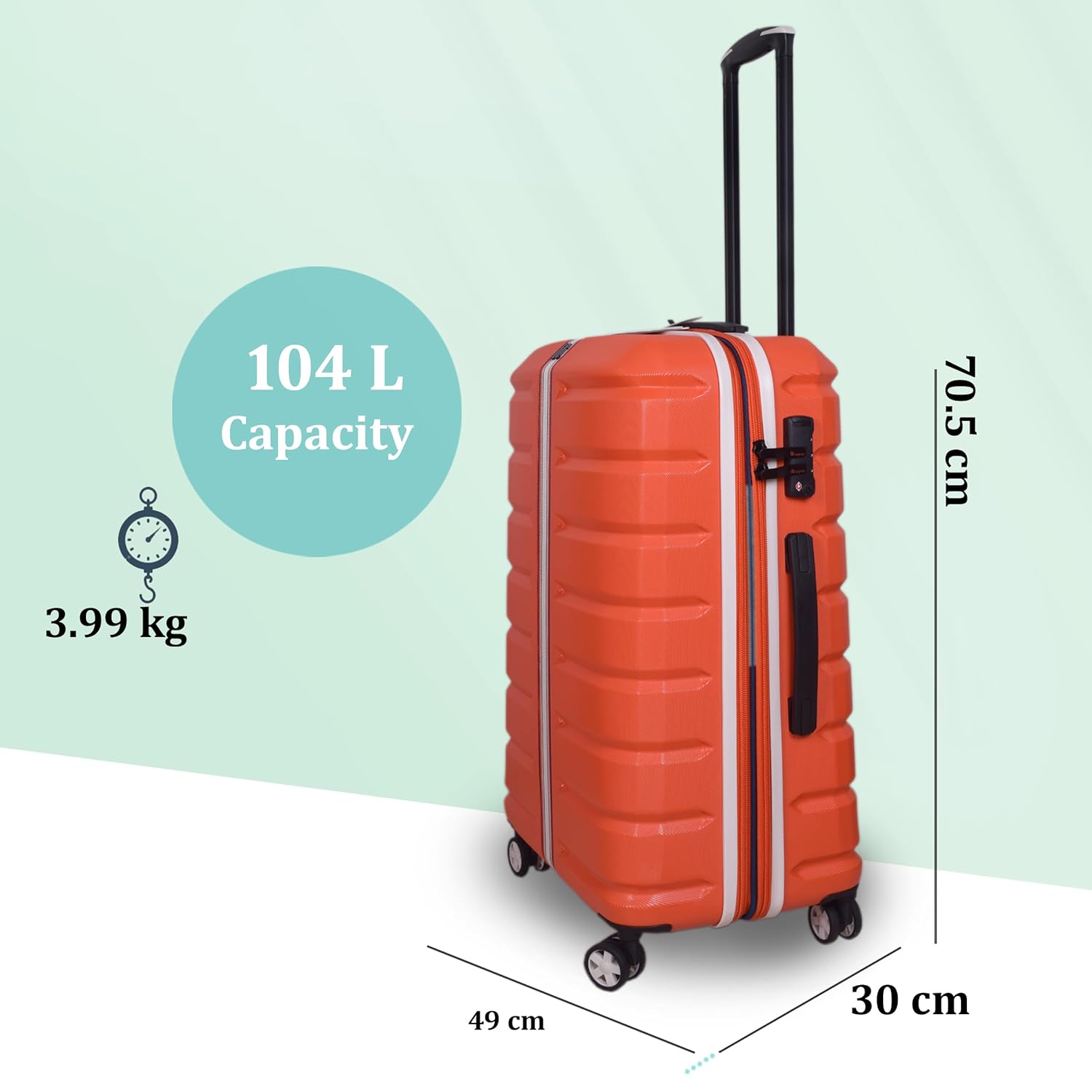 it luggage Intertide Red Set of 2- Medium & Cabin -24 & 20 inches Expandable Polycarbonate Hard Case Check-in & Carry on Luggage TSA Lock 8 Wheel Trolley Bag Water Proof Interior Pocket