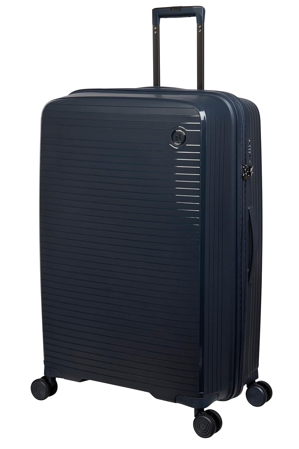 it luggage Spontaneous Blue Large-28 inches Expandable Anti-Theft Zipper Polypropylene Hardsided with TSA Lock 8 Wheel Trolley Bag