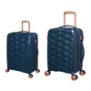 it luggage Certify Peacock Navy-Set of 2- Medium & Cabin-24 & 20 inches Expandable PC Hardsided with TSA Lock 8 Wheel Trolley Bag