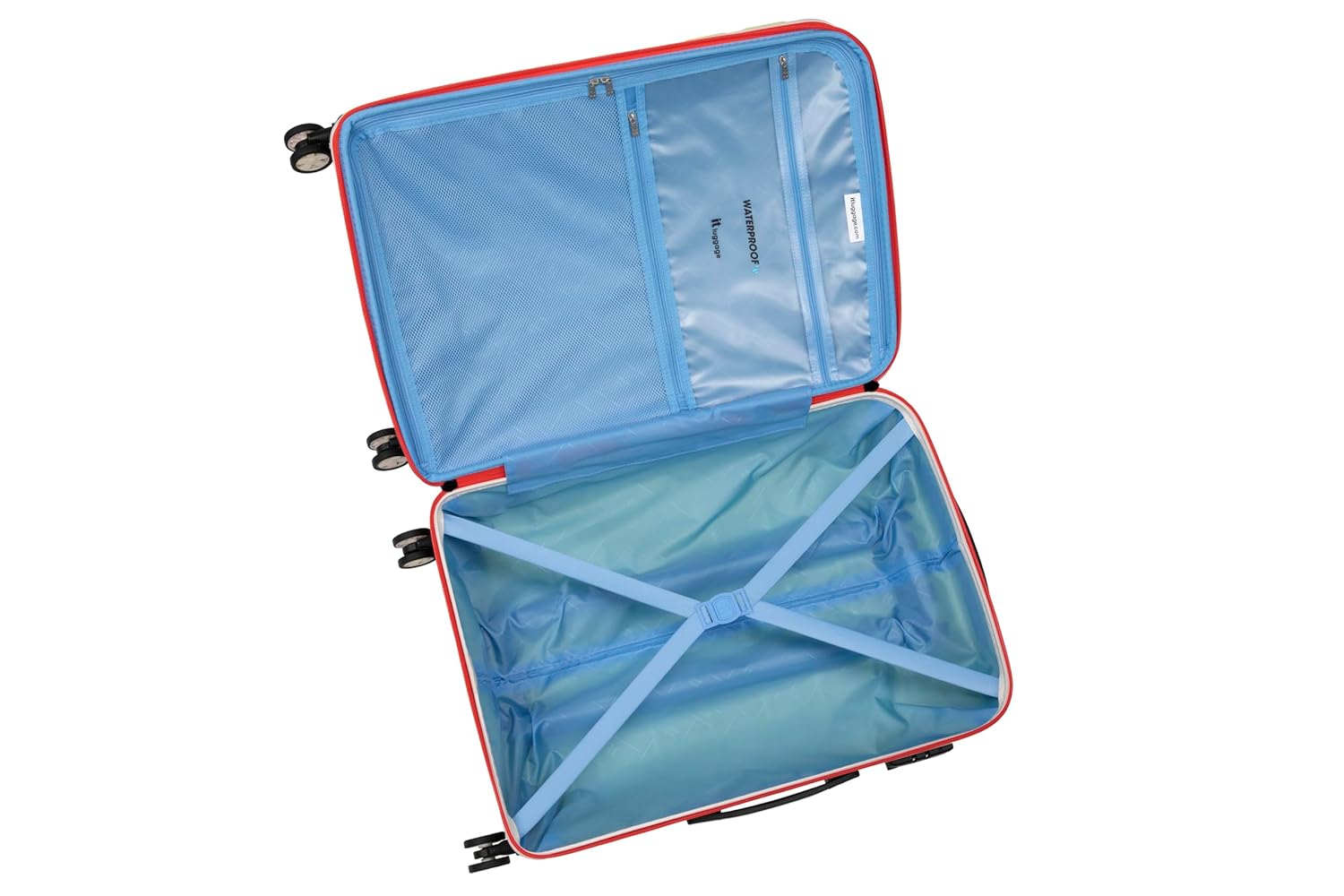 it luggage Intertide Lime Green Large-28 inches Expandable Polycarbonate Hard Case Carry on Luggage TSA Lock 8 Wheel Trolley Bag Water Proof Interior Pocket