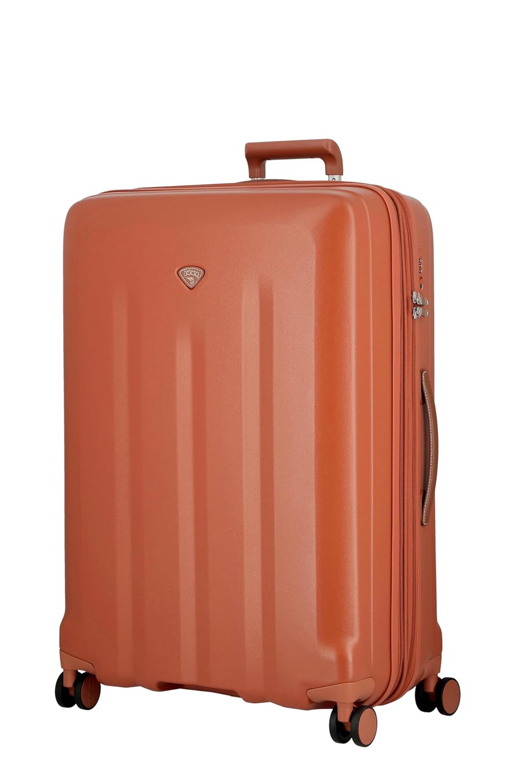 Uppsala Rigid-Terracota-Set of 2-Large & Medium -76, 69 cm Expandable Hardsided 8 Wheel Luggage with TSA Lock, Anti-Theft Zipper, Name Tag and Luggage Cover