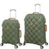 it luggage Embellish-Olive-Set of 2-Medium & Small-24 & 20 inches Hardsided Expandable Cabin & Check-in Luggage 8 Wheel Trolley Bag with TSA Lock & Wet Pouch Inside