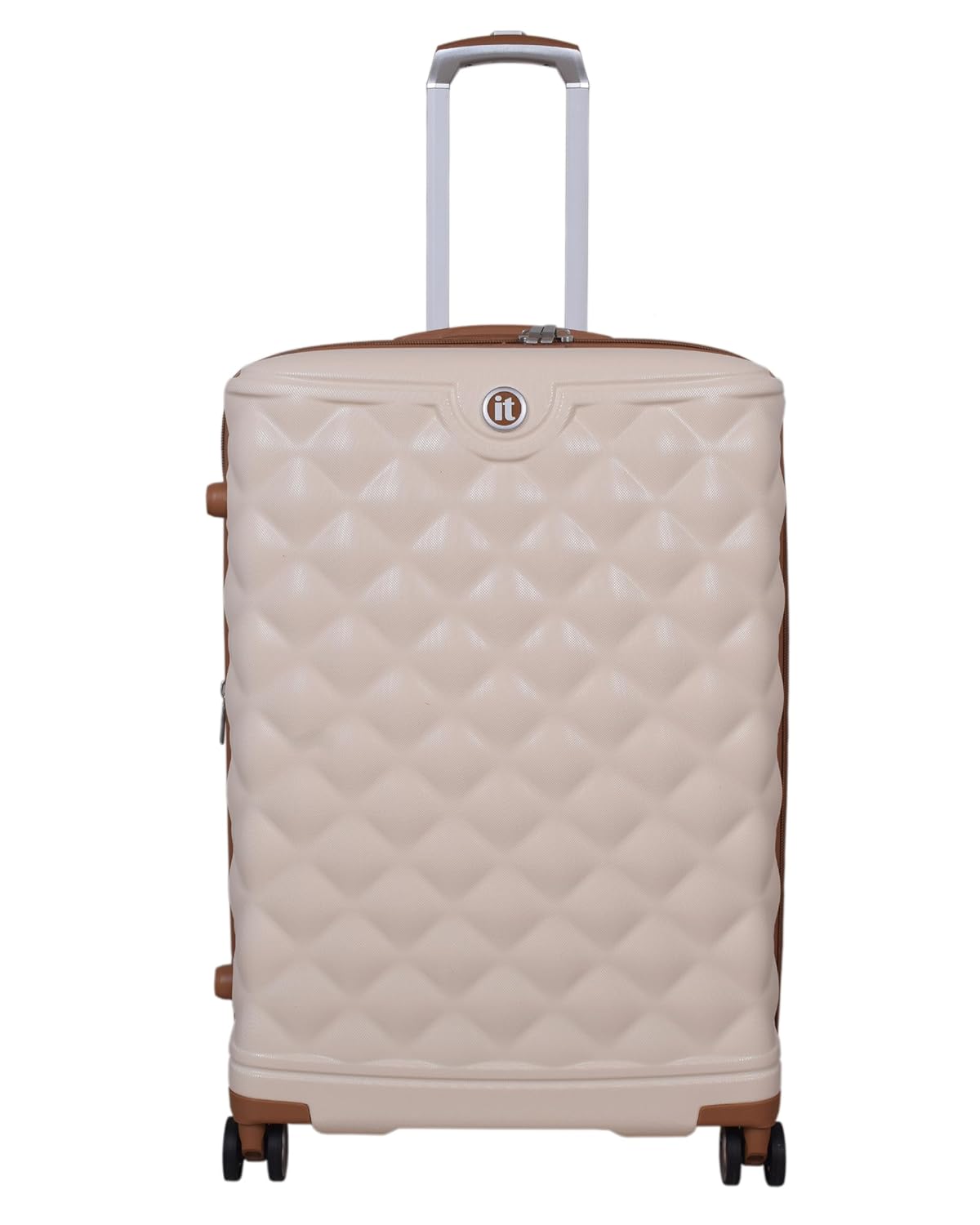 it luggage-Indulging-Cream-24 inches-Medium-Expandable Hard Case Beautiful Interior Check-in Luggage 8 Wheel Trolley Bag