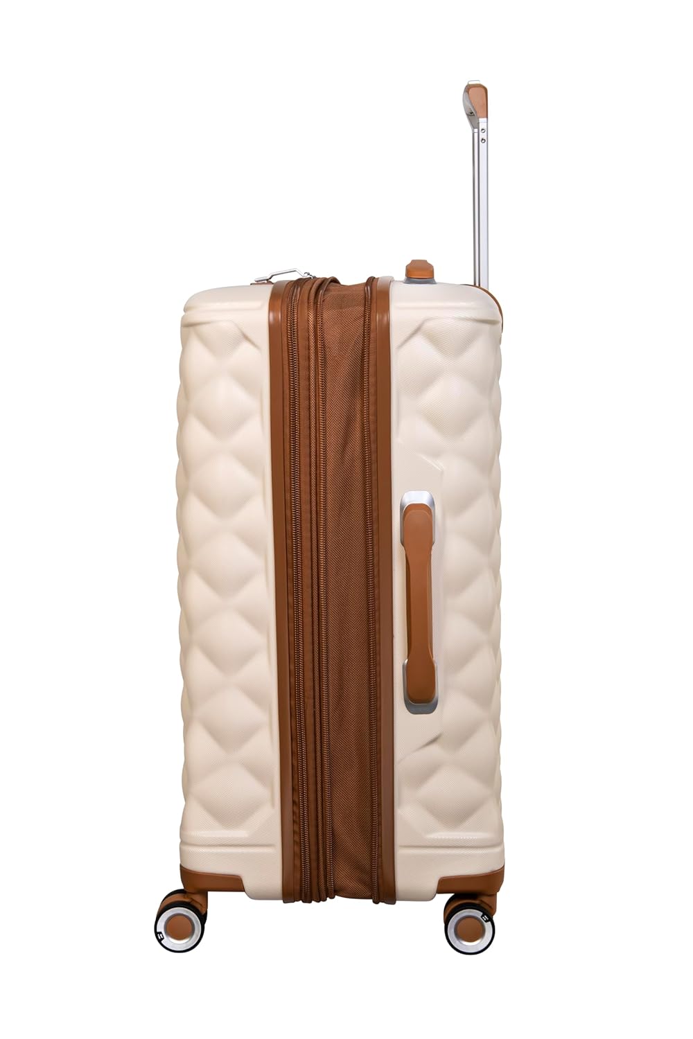 it luggage Indulging Cream-Set of 2-Large & Cabin-28 & 20 inches Expandable Cabin with Padded Laptop Section & Check-in Luggage Hard Case Beautiful Interior 8 Wheel Trolley Bag