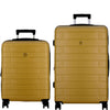 JUMP ESCO -Mustard-Set of 2-Large & Cabin-76, 55 cm Expandable Hardsided 8 Wheel Luggage with TSA Lock