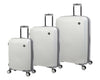 it luggage Spontaneous White Set of 3-Large, Medium & Cabin-20,24,28 inches Expandable Anti-Theft Zipper Polypropylene Hardsided with TSA Lock 8 Wheel Trolley Bag