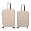 it luggage EcoTough Beige Set of 2-Large & Medium 24,28 inches Expandable Eco-Friendly Polypropylene Hardsided with TSA Lock & Wet Pouch Inside 8 Wheel Trolley Bag