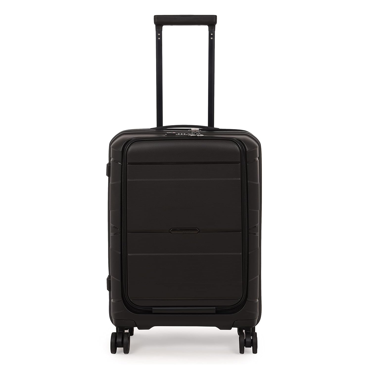 it luggage - Momentous Black PP Hardsided Fashion Luggage Cabin Trolley with Padded Laptop Section 8 Wheel with TSA Lock