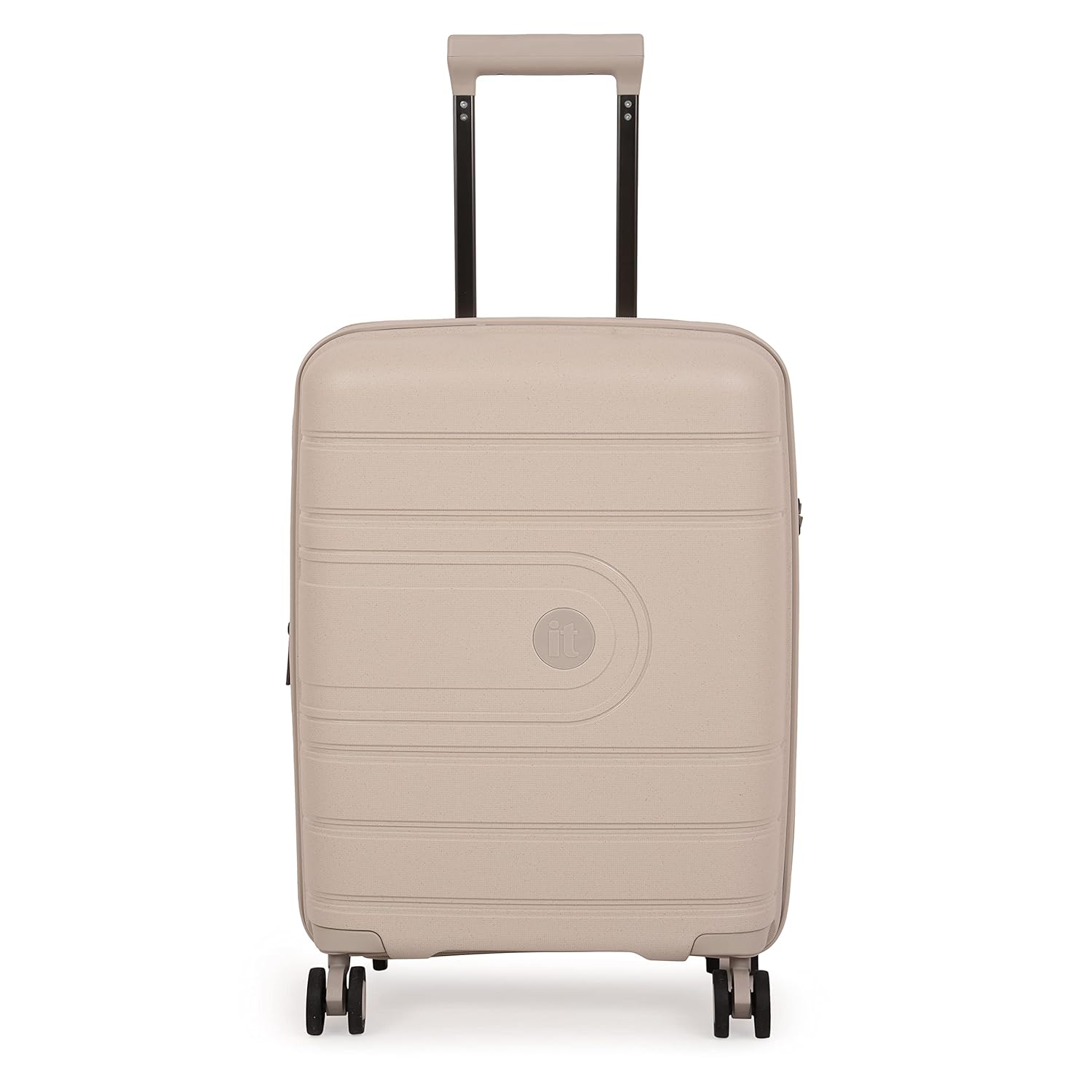 it luggage Eco Tough Beige Cabin-20 inches Expandable Eco-Friendly Polypropylene Hardsided with TSA Lock & Wet Pouch Inside 8 Wheel Trolley Bag