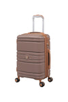 it luggage-Quintessential-Brown-Cabin 20 inches Expandable Hard Case Beautiful Interior with Wet Pouch Carry-on Luggage 8 Wheel Trolley Bag