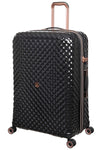 it luggage-Glitzy-Black-Large-28 inches Expandable Hard Case Check-in Luggage Beautiful Interior 8 Wheel Trolley Bag with TSA Lock & Wet Pouch