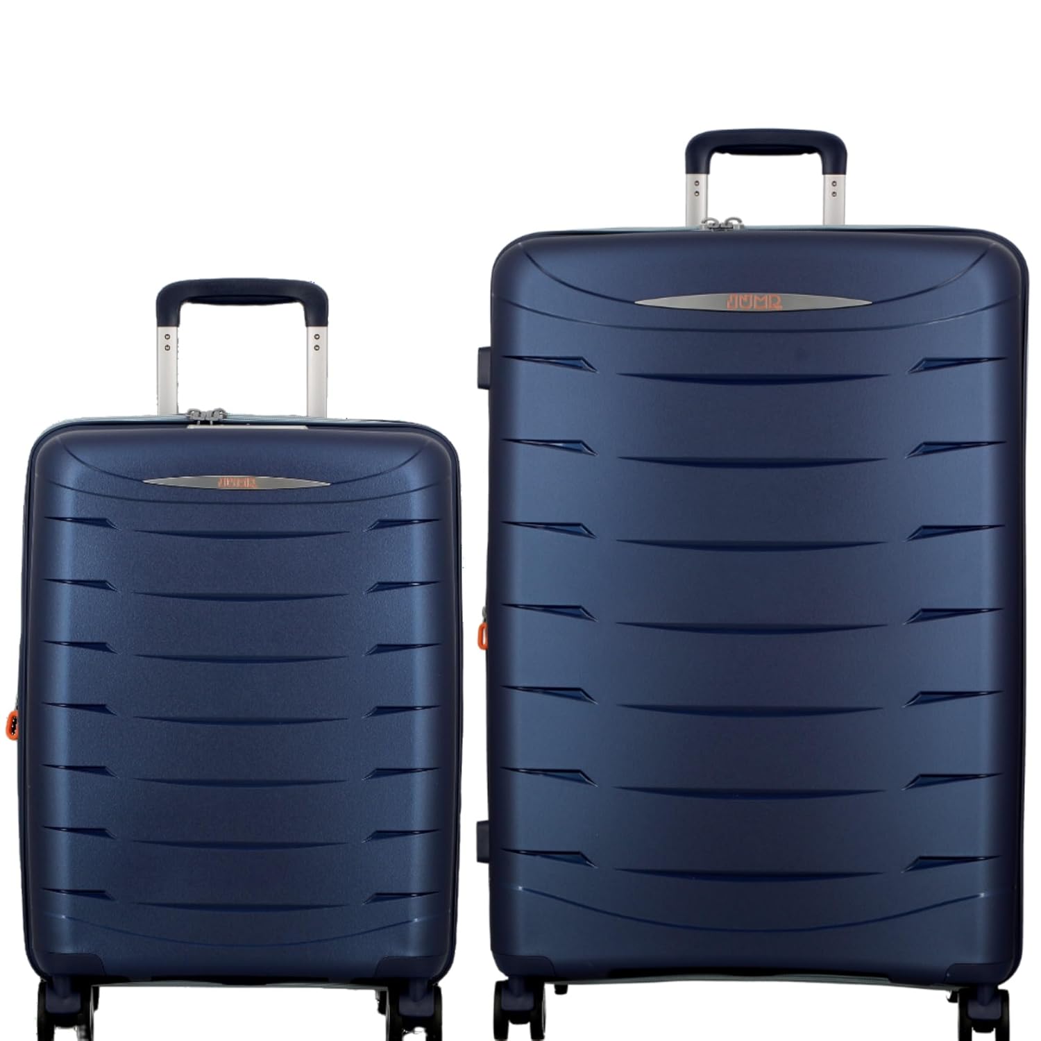 JUMP FURANO 2 Midnight Blue-Set of 2- Large & Cabin-76,55 cm Expandable Hardsided 8 Wheel Luggage with TSA Lock