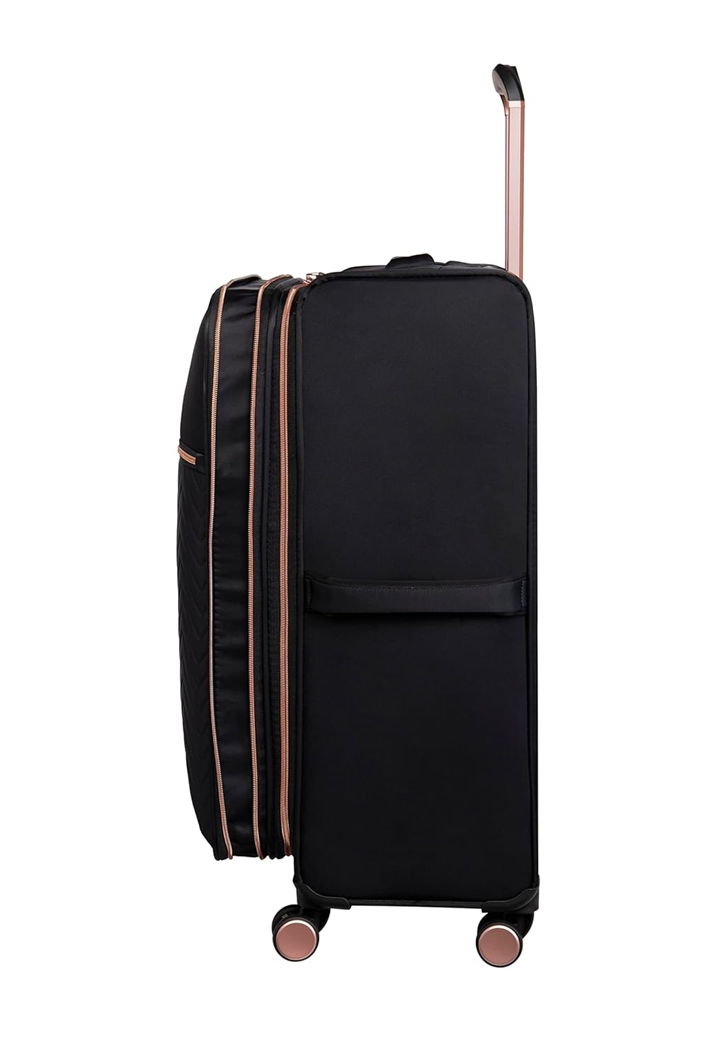 it luggage Bewitching-Black-Medium-71cm Expandable Soft case 8 Wheel Trolley Bag Luggage Trolley with Shoe Pouch & Wet Pouch Check-in Luggage